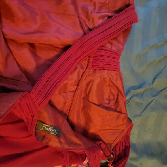 Red empire waist cocktail dress from Lord & Taylor size 4 - Picture 14 of 16